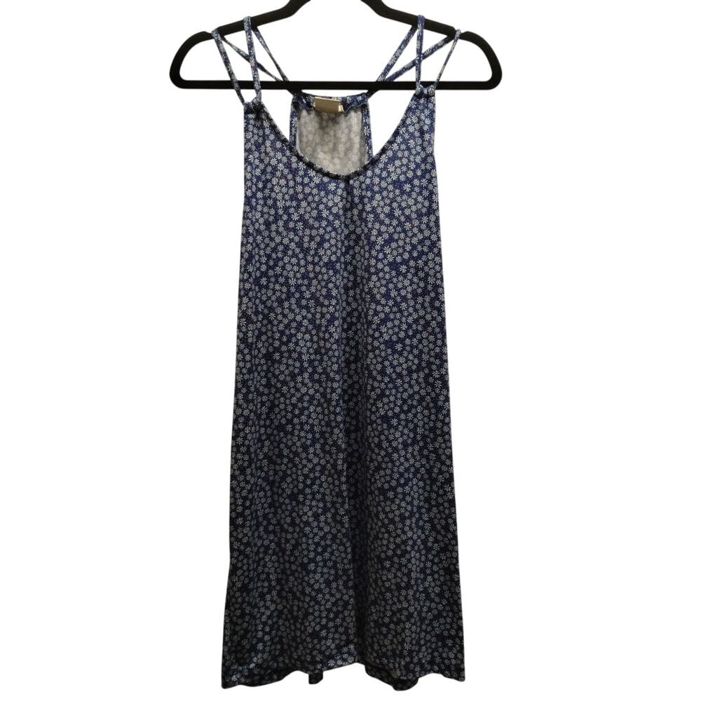 Ink + Ivy Women's Size Medium Blue Ditsy Floral Strappy Sleeveless Sleep Dress
